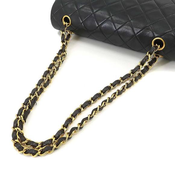 CHANEL Matelasse 25 Chain Shoulder Bag Leather Black A01112 Gold Hardware Vin... - Picture 5 of 9